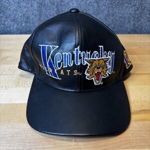 Vintage University Of Kentucky "Wildcats" NCAA Leather Snapback Hat Cap